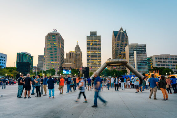 Hart Plaza in Downtown Detroit Michigan